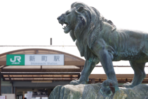 屋外彫刻『明治百年記念』＠群馬県高崎市・新町駅前　２