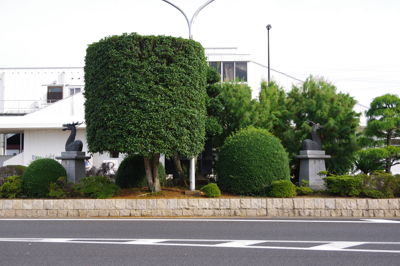 屋外彫刻『蛇がまいたの像』＠栃木県小山市・間々田駅西口　１１
