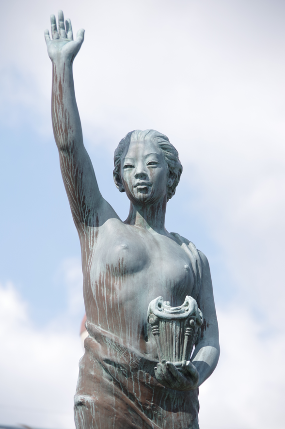 屋外彫刻『当方の門』＠栃木県下野市・小金井駅東口　２