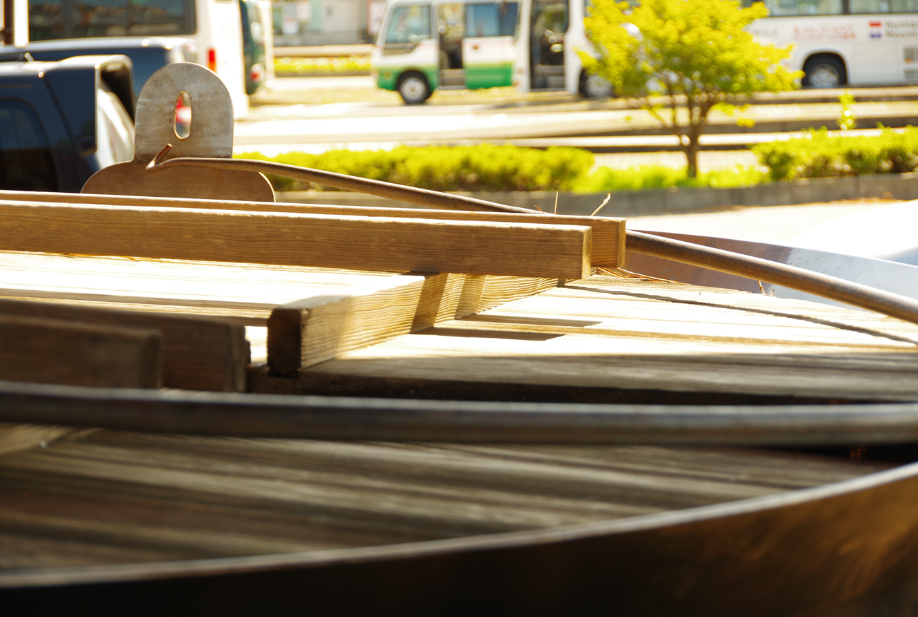 モニュメント『黒磯巻狩鍋』＠栃木県那須塩原市・那須塩原駅西口　２